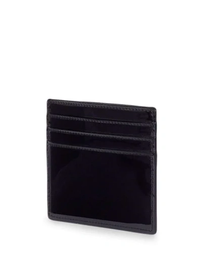 Shop Fendi Logo Plaque Cardholder In Black