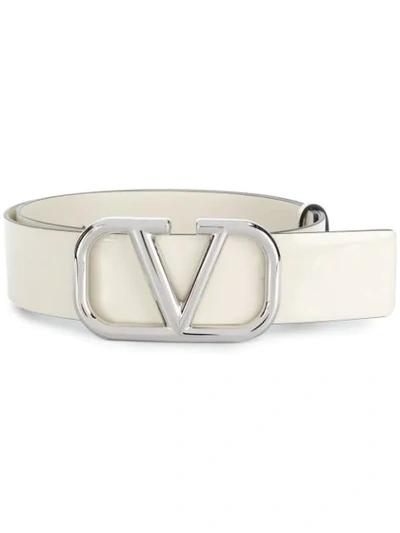 Shop Valentino Vlogo Belt In Neutrals