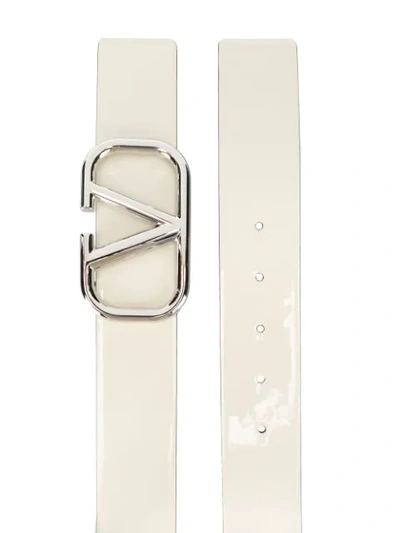 Shop Valentino Vlogo Belt In Neutrals