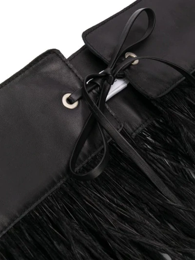 Attico Fringed Belt In Black