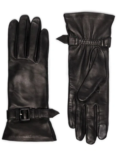 Shop Agnelle Myla Leather Gloves In Black
