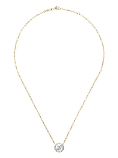 Shop Kiki Mcdonough 18kt Yellow And White Gold Signatures Helio Diamond Necklace