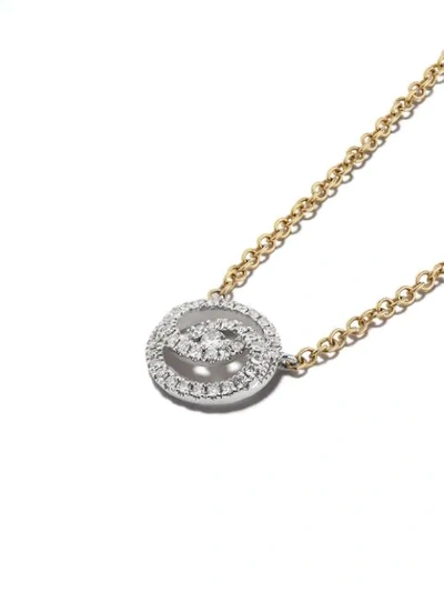 Shop Kiki Mcdonough 18kt Yellow And White Gold Signatures Helio Diamond Necklace