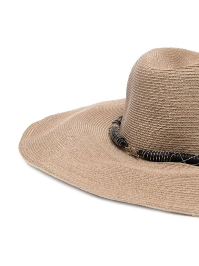 Shop Brunello Cucinelli Wide-brim Woven Sun Hat In Neutrals