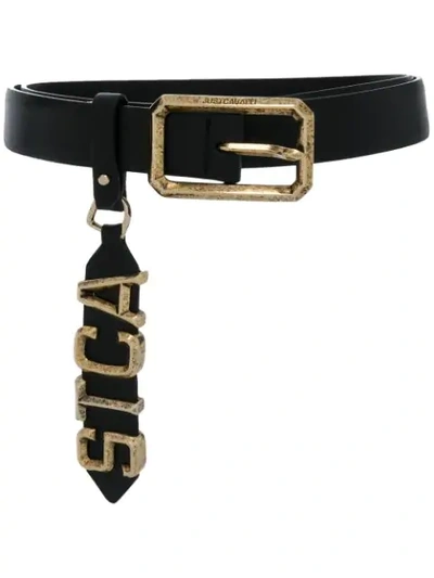 Shop Just Cavalli Stca Logo Belt In Black