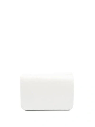 Shop Balenciaga Logo-print Leather Wallet In White