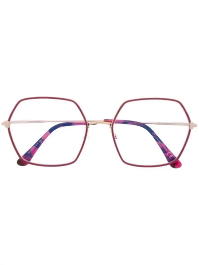 Shop Tom Ford Ft5615b Hexagonal-frame Glasses In Pink