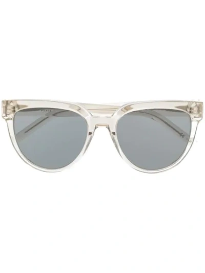 Shop Saint Laurent Retro Sunglasses In Silver