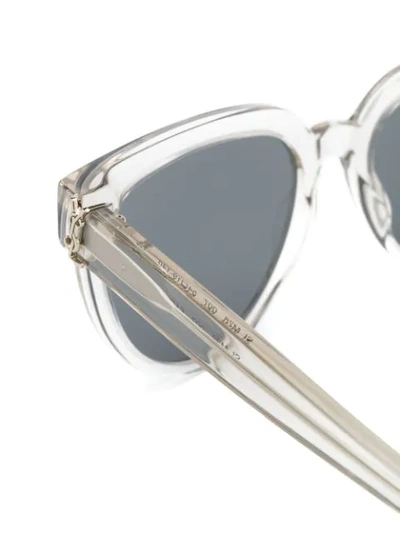 Shop Saint Laurent Retro Sunglasses In Silver