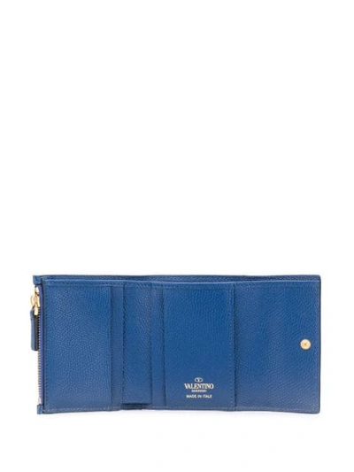 Shop Valentino Small Vsling Wallet In Blue