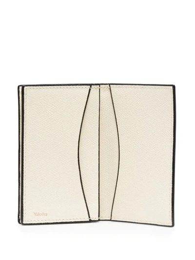 Valextra Foldover Leather Wallet In White
