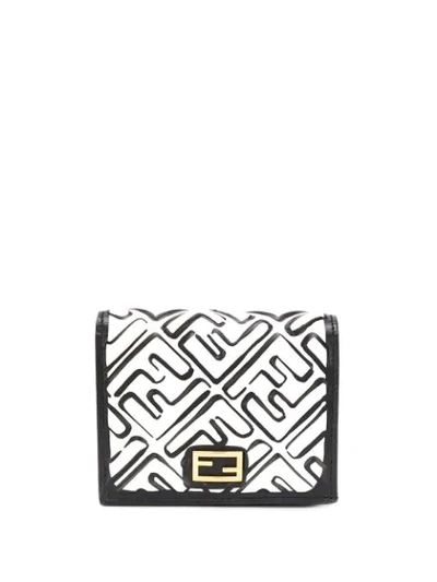 Shop Fendi X Joshua Vides Painted Ff Motif Wallet In Black