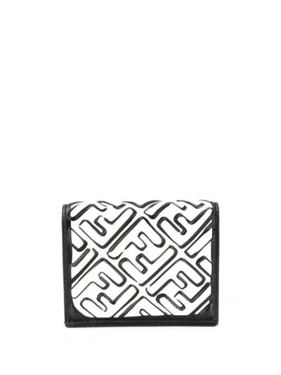 Shop Fendi X Joshua Vides Painted Ff Motif Wallet In Black