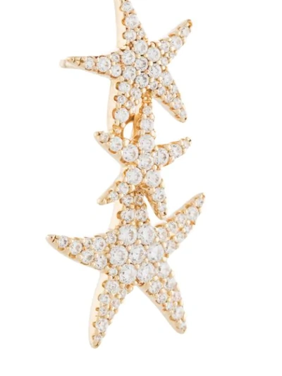 Shop Apm Monaco Ete Asymmetric Starfish Underlobe And Stud In Gold