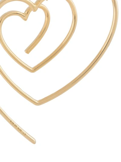 Shop Y/project Spiral Heart Earrings In Gold