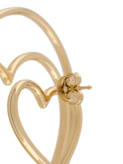 Shop Y/project Spiral Heart Earrings In Gold