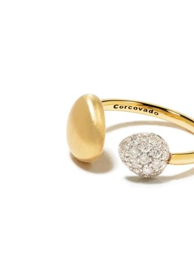 Shop Brumani 18kt Yellow And White Gold Corcovado Diamond Ring