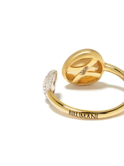 Shop Brumani 18kt Yellow And White Gold Corcovado Diamond Ring