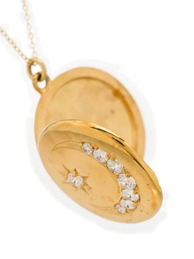 Shop Sasha Samuel 14kt Gold-plated Heather Moon Star Locket Necklace