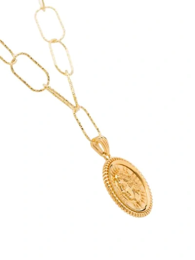Shop Hermina Athens Helios Pendant Necklace In Gold