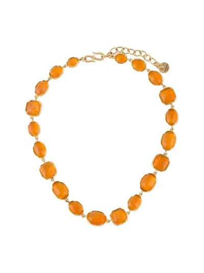 Shop Goossens Cabochons Necklace In Orange