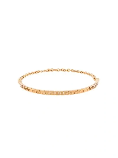 Shop Versace Greca Key Choker Necklace In Gold