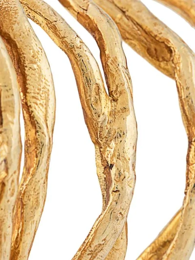 Pre-owned Christian Lacroix 1990 Twisted Cuff In Gold
