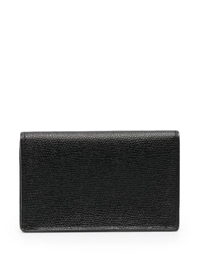 Shop Valextra Textured Leather Wallet In Black