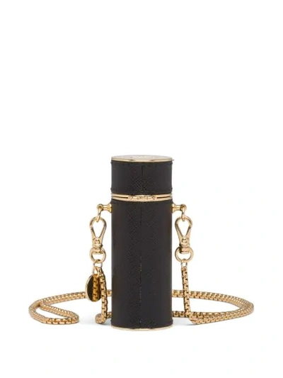 Shop Prada Necklace Lipstick Case In Black