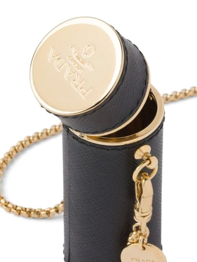 Shop Prada Necklace Lipstick Case In Black