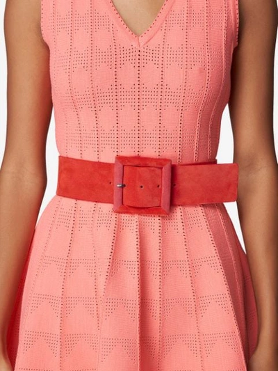 Shop Carolina Herrera Buckle-fastening Belt In Red