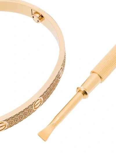 Shop Mad Paris Customised Cartier Love 18kt Gold Bracelet