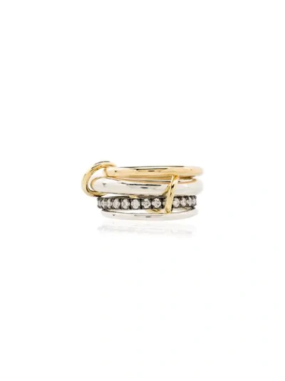 Shop Spinelli Kilcollin Janssen 18k Yellow Gold Diamond Ring In Metallic