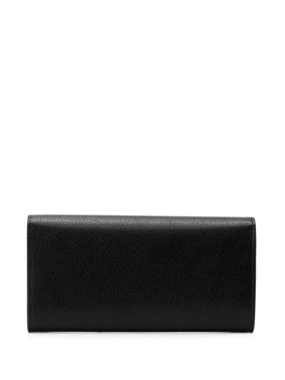 Shop Givenchy Foldover Logo Wallet In Black