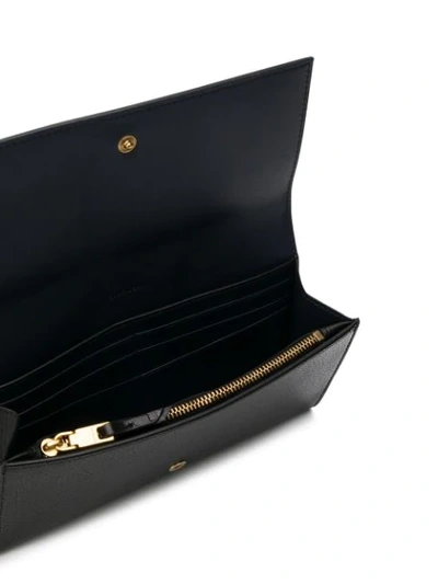 Shop Givenchy Foldover Logo Wallet In Black