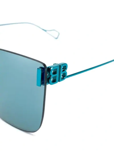 Shop Balenciaga Cat-eye Bb Sunglasses In Blue