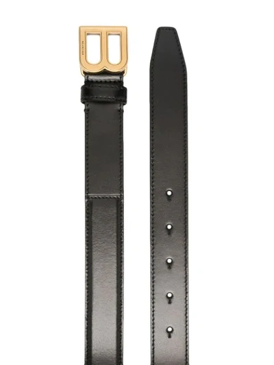 Shop Balenciaga Hourglass Thin Belt In Black