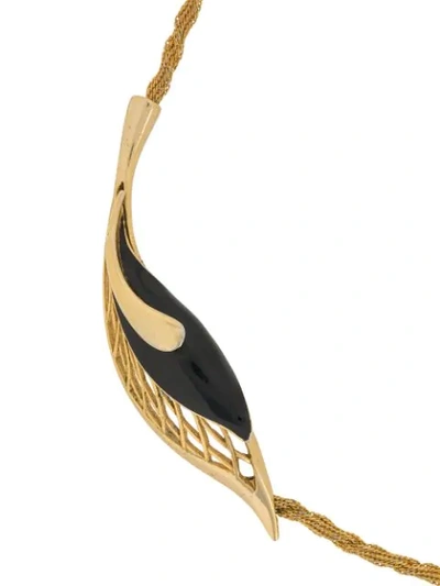 Pre-owned Balenciaga Bird Pendant Necklace In Gold