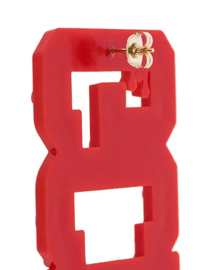 Shop Gcds Logo Earrings In Red