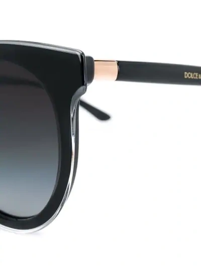 Shop Dolce & Gabbana Dg4371 Round-shaped Sunglasses In Black