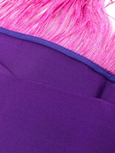 Shop Sara Roka Fringed Waist-tied Belt In Purple