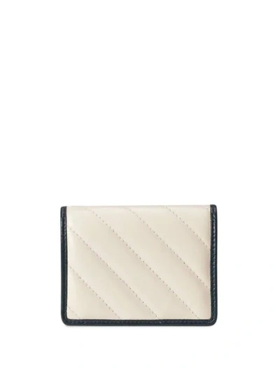 Shop Gucci Gg Marmont Card Case Wallet In White