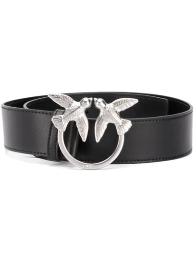 Shop Pinko Swallow Plaque Belt In Black