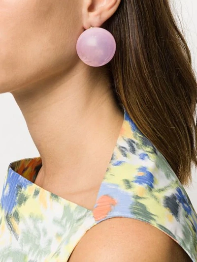 Shop Nina Ricci Bauble Earrings In Pink