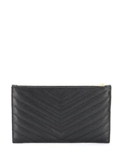 Shop Saint Laurent Monogram Bill Pouch In Black