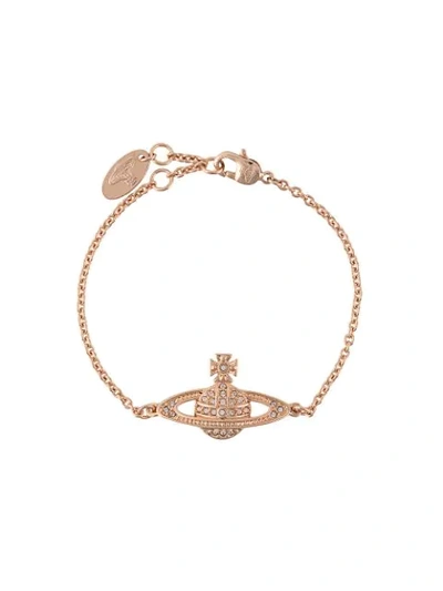 Shop Vivienne Westwood Mini Bas Relief Chain Bracelet In Gold