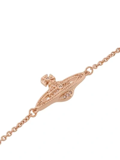Shop Vivienne Westwood Mini Bas Relief Chain Bracelet In Gold