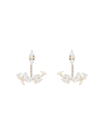 Shop Apples & Figs Sterling Love Cluster Earrings In Silver