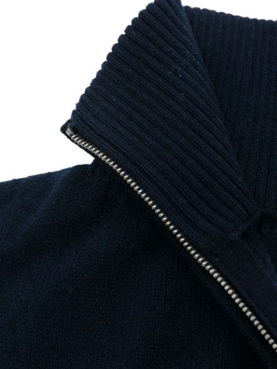 Barrie Half-zip Cashmere Bib In Blue