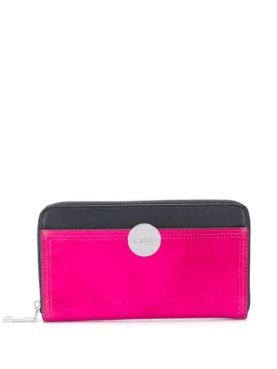 Shop Diesel Colour-block Wallet In Pink